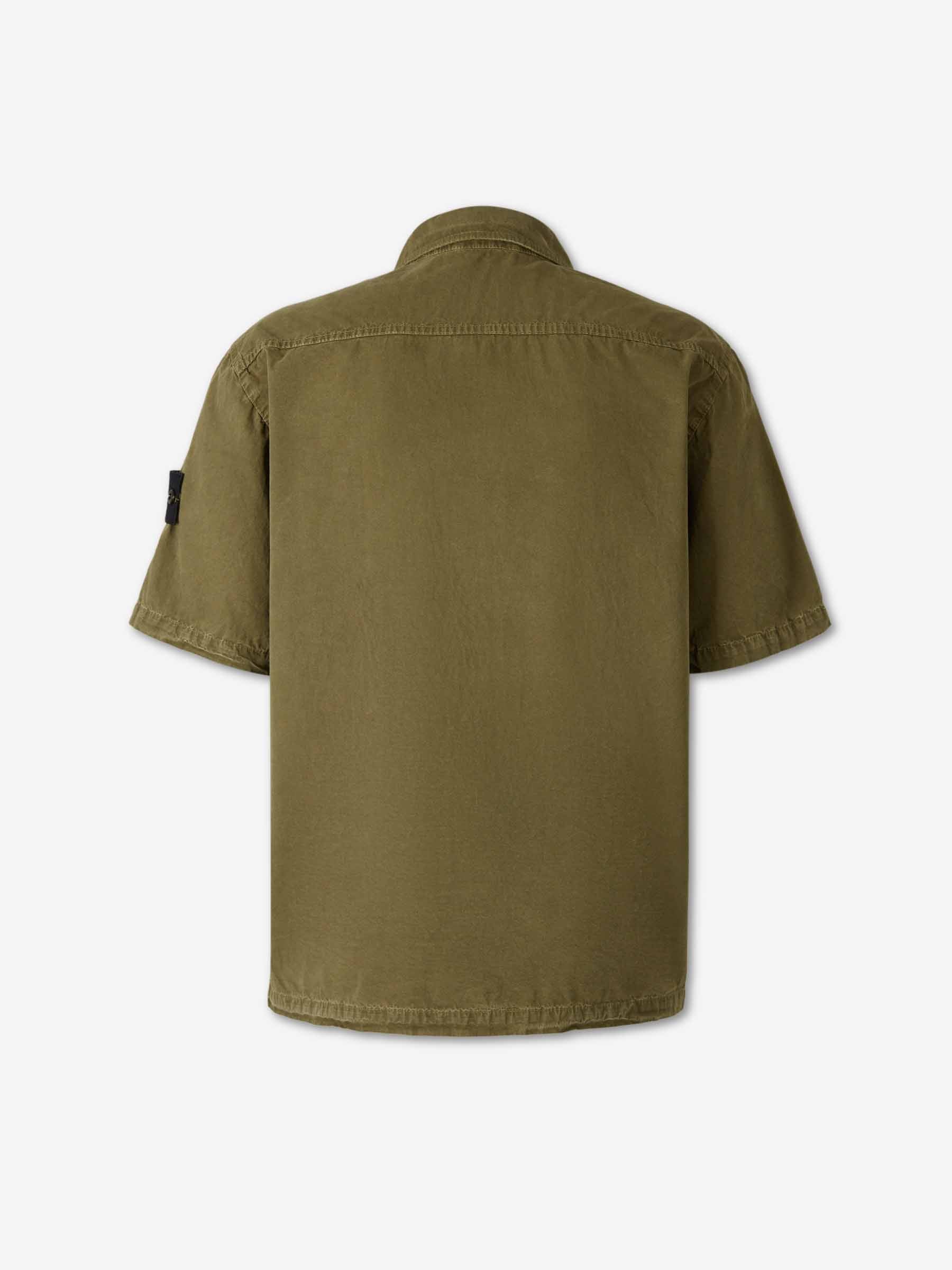 Stone Island Hombre Barcelona Camisa Técnica Algodón color Verde Militar sku 513-000122 01 - Foto 2
