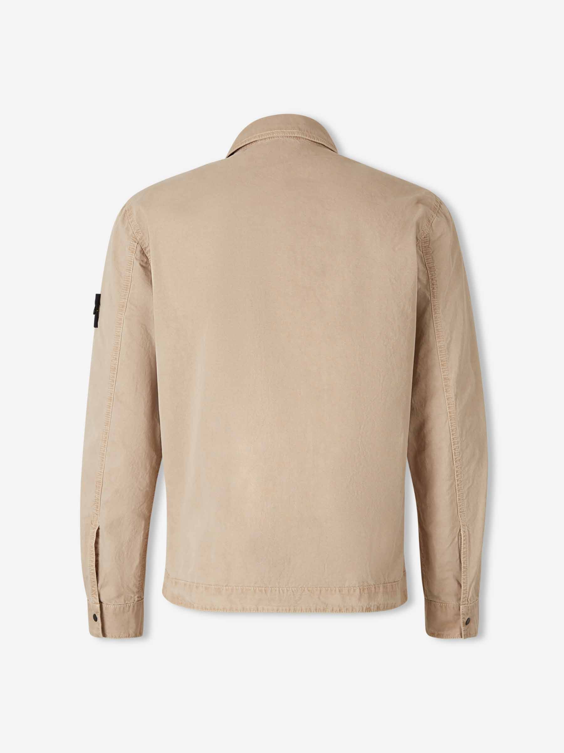 Stone Island Hombre Barcelona Sobrecamisa Algodón Orgánico color Beige sku 513-000124 02 - Foto 2