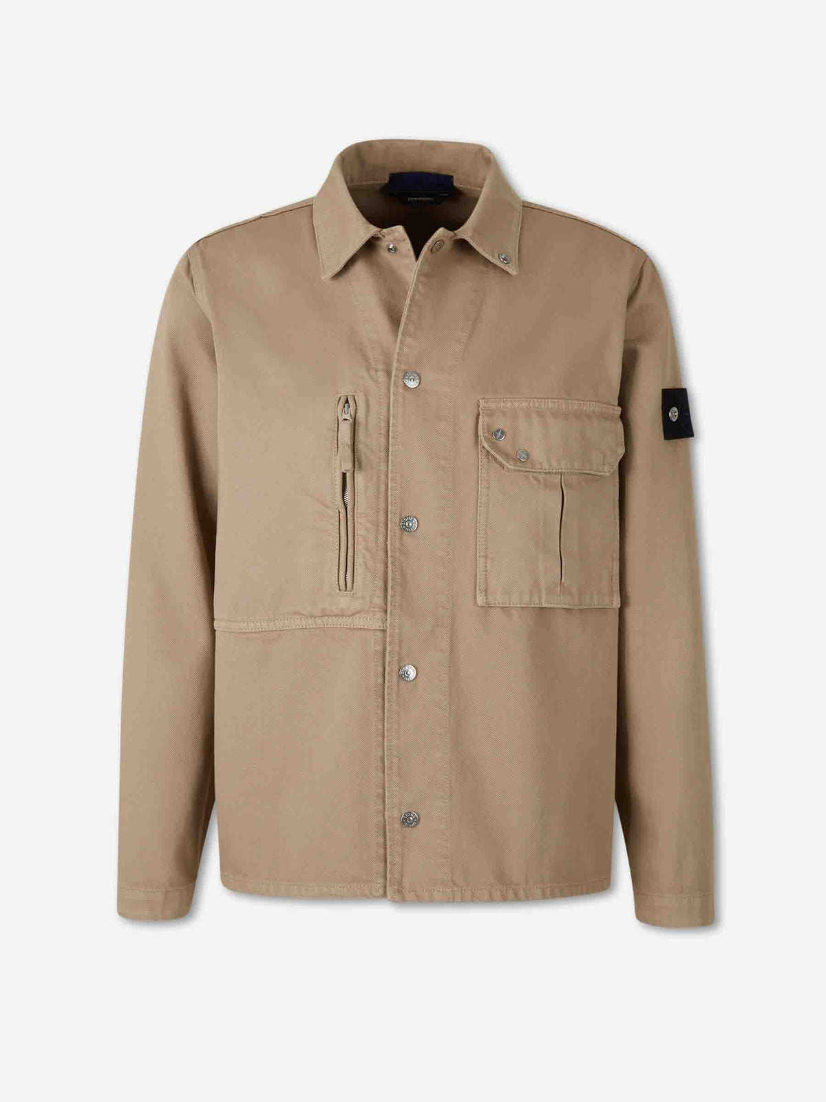 Stone Island – Technical Cotton Overshirt Hombre 513-000129 01