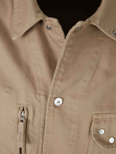 Stone Island Hombre Barcelona Sobrecamisa Técnica Algodón color Camel sku 513-000129 01 - Foto 3