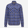 Moncler Grenoble Hombre Barcelona Sobrecamisa Acolchada Cuadros color Azul Cobalto sku 513-000132 01 - Foto 1