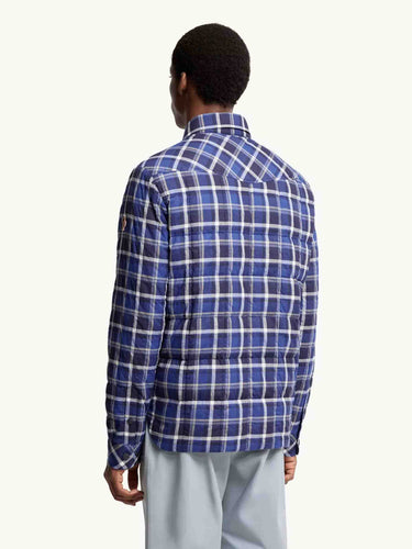 Moncler Grenoble Hombre Barcelona Sobrecamisa Acolchada Cuadros color Azul Cobalto sku 513-000132 01 - Foto 3