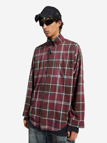 Balenciaga Hombre Barcelona Camisa Con Cremallera color Burdeos sku 513-000141 01 - Foto 4
