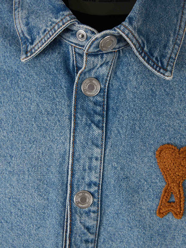 Ami Paris Hombre Barcelona Sobrecamisa Denim color Azul Denim sku 513-000142 01 - Foto 3