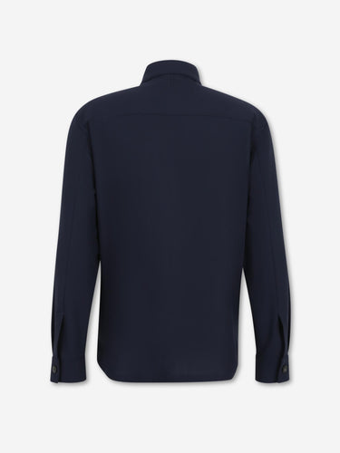 Canali Hombre Barcelona Abrigo Largo de corte sastrero con solapa clásica color Azul Marino sku 513-000143 01 - Foto 2