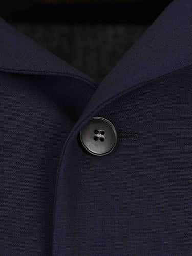 Canali Hombre Barcelona Abrigo Largo de corte sastrero con solapa clásica color Azul Marino sku 513-000143 01 - Foto 4