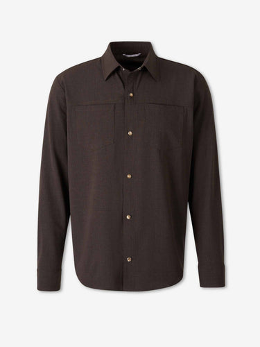 Marco Pescarolo Hombre Barcelona Camisa Zeus Cashmere color Marrón Oscuro sku 513-000151 02 - Foto 1