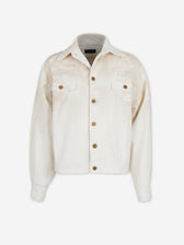 Willy Chavarria Hombre Barcelona Chaqueta Denim Trucker color Beige sku 513-000152 01 - Foto 1