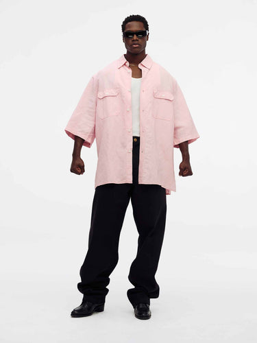 Willy Chavarria Hombre Barcelona Camisa Manga Corta color Rosa Chicle sku 513-000153 01 - Foto 2