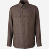 Canali Hombre Barcelona Sobrecamisa Lino color Marrón Oscuro sku 513-000156 01 - Foto 1