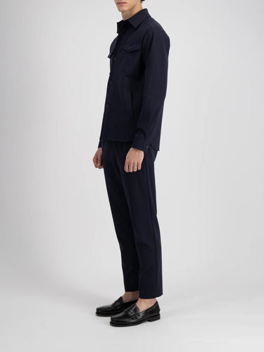 Harris Wharf Hombre Barcelona Sobrecamisa Lisa Botones color Azul Noche sku 513-000157 01 - Foto 3