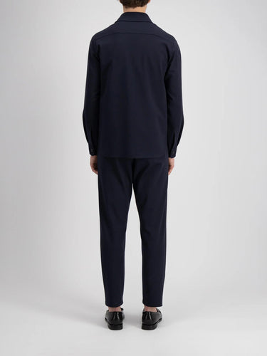 Harris Wharf Hombre Barcelona Sobrecamisa Lisa Botones color Azul Noche sku 513-000157 01 - Foto 4