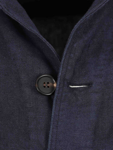 Vincenzo di Ruggiero Hombre Barcelona Camisa Lisa Lino color Azul Marino sku 513-000164 01 - Foto 3