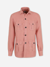 Vincenzo di Ruggiero Hombre Barcelona Camisa Lisa Lino color Terracota sku 513-000164 02 - Foto 1