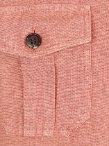 Vincenzo di Ruggiero Hombre Barcelona Camisa Lisa Lino color Terracota sku 513-000164 02 - Foto 4