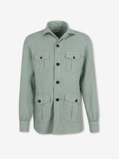 Vincenzo di Ruggiero Hombre Barcelona Camisa Lisa Lino color Verde sku 513-000164 03 - Foto 1
