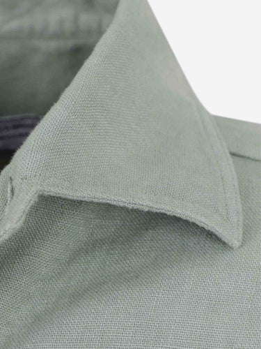 Vincenzo di Ruggiero Hombre Barcelona Camisa Lisa Lino color Verde sku 513-000164 03 - Foto 4