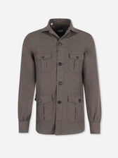 Vincenzo di Ruggiero Hombre Barcelona Camisa Lisa Lino color Marrón Oscuro sku 513-000164 04 - Foto 1