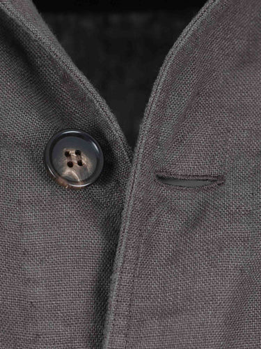 Vincenzo di Ruggiero Hombre Barcelona Camisa Lisa Lino color Marrón Oscuro sku 513-000164 04 - Foto 3