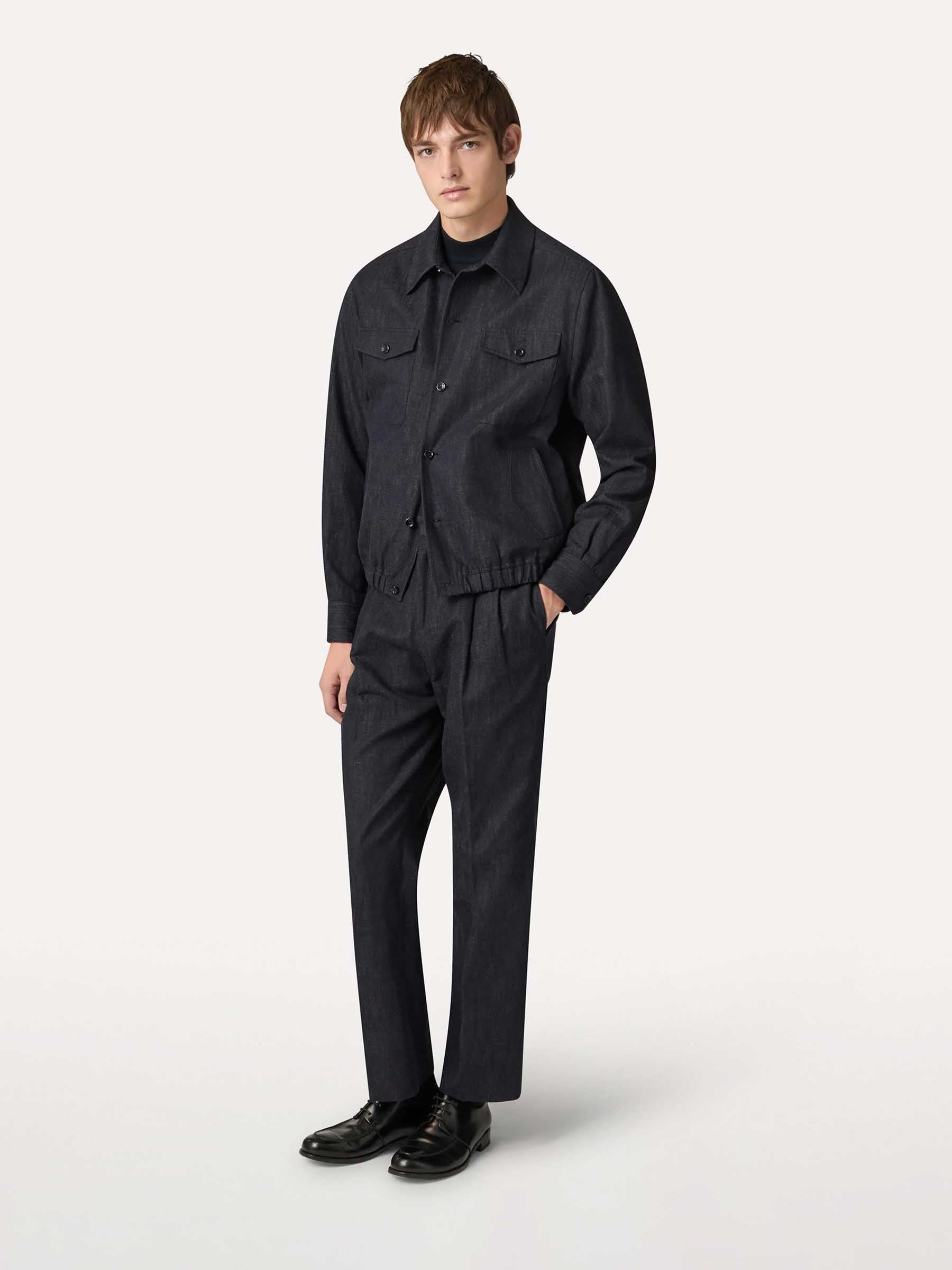 Lardini Hombre Barcelona Chaqueta Casual Algodón color Gris Oscuro sku 513-000165 01 - Foto 2