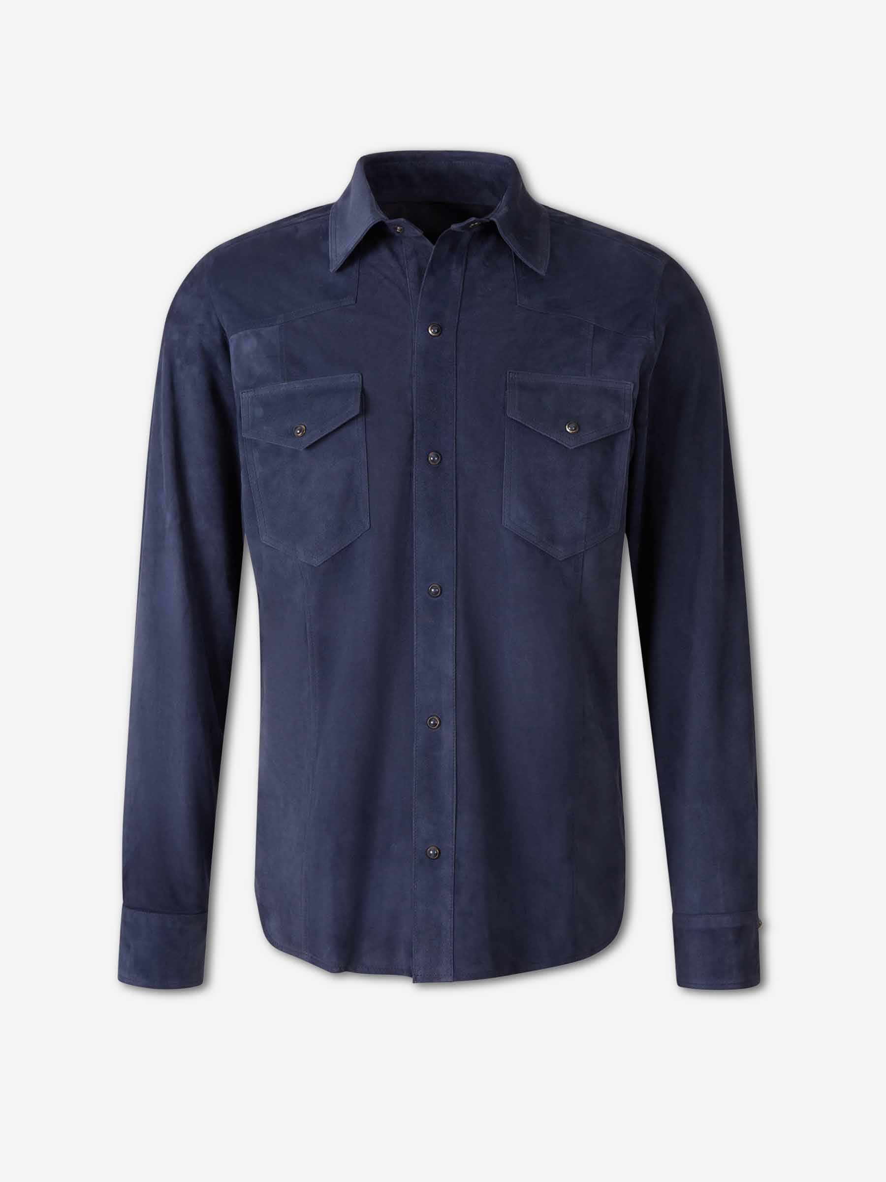 Santa Eulalia Hombre Barcelona Chaqueta Casual Piel color Azul Marino sku 513-000166 02 - Foto 1