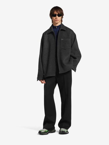 Balenciaga Hombre Barcelona Sobrecamisa Lana color Gris Oscuro sku 513-000168 01 - Foto 2