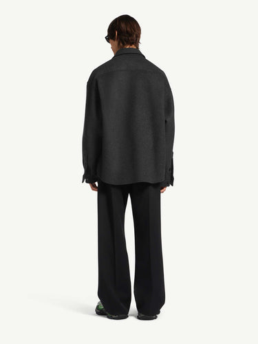 Balenciaga Hombre Barcelona Sobrecamisa Lana color Gris Oscuro sku 513-000168 01 - Foto 3