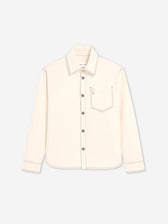 Ami Paris Hombre Barcelona Sobrecamisa Algodón color Marfil sku 513-000172 01 - Foto 1