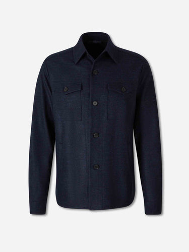 Harris Wharf Hombre Barcelona Sobrecamisa Lana color Azul Marino sku 513-000174 01 - Foto 1