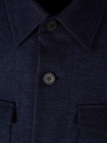 Harris Wharf Hombre Barcelona Sobrecamisa Lana color Azul Marino sku 513-000174 01 - Foto 3