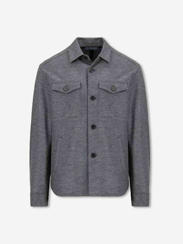 Harris Wharf Hombre Barcelona Sobrecamisa Lana color Gris sku 513-000174 02 - Foto 1