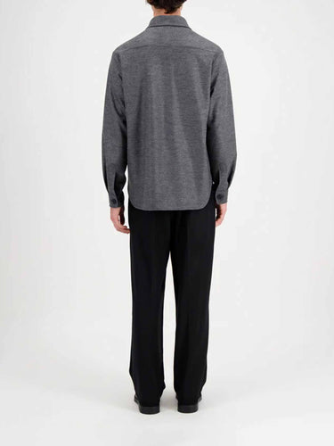 Harris Wharf Hombre Barcelona Sobrecamisa Lana color Gris sku 513-000174 02 - Foto 3