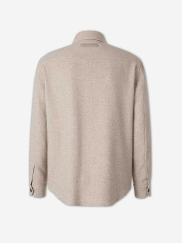 Zegna Hombre Barcelona Sobrecamisa Cashmere Seda color Beige sku 513-000180 01 - Foto 2