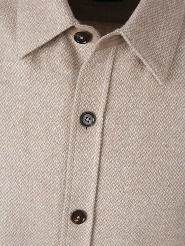 Zegna Hombre Barcelona Sobrecamisa Cashmere Seda color Beige sku 513-000180 01 - Foto 3