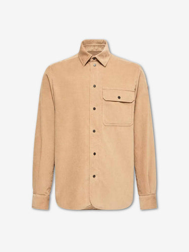 Moncler Hombre Barcelona Sobrecamisa Pana Algodón color Camel sku 513-000182 01 - Foto 1