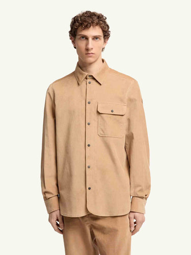 Moncler Hombre Barcelona Sobrecamisa Pana Algodón color Camel sku 513-000182 01 - Foto 2