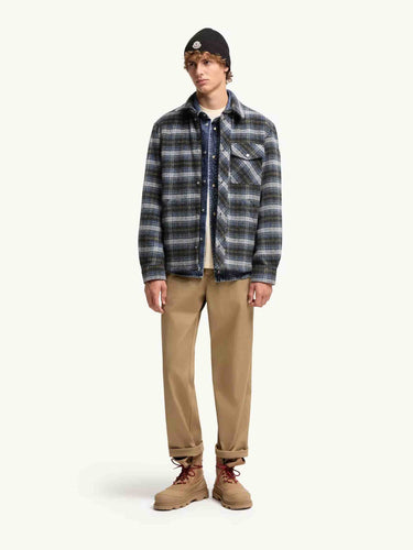 Moncler Hombre Barcelona Chaqueta Camisera Cuadros color Azul Marino sku 513-000184 01 - Foto 4