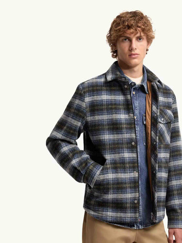 Moncler Hombre Barcelona Chaqueta Camisera Cuadros color Azul Marino sku 513-000184 01 - Foto 5