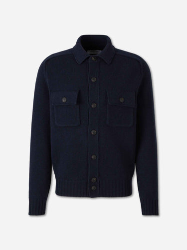Gran Sasso Hombre Barcelona Cárdigan Lana color Azul Noche sku 513-000188 01 - Foto 1