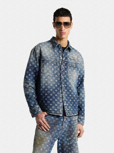 Dsquared2 Hombre Barcelona Chaqueta Denim Monograma color Azul Denim sku 513-000197 01 - Foto 2