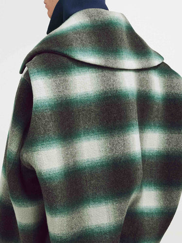 Balenciaga Hombre Barcelona Abrigo Corto Cuadros color Verde Oscuro sku 513-000198 01 - Foto 3
