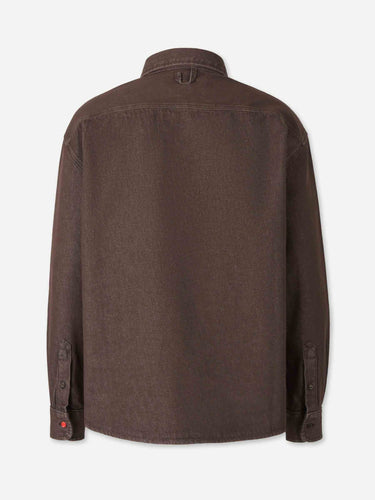 Jacquemus Hombre Barcelona Sobrecamisa Denim de-Nîmes Simon color Marrón sku 513-000201 01 - Foto 2