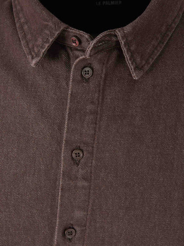 Jacquemus Hombre Barcelona Sobrecamisa Denim de-Nîmes Simon color Marrón sku 513-000201 01 - Foto 3