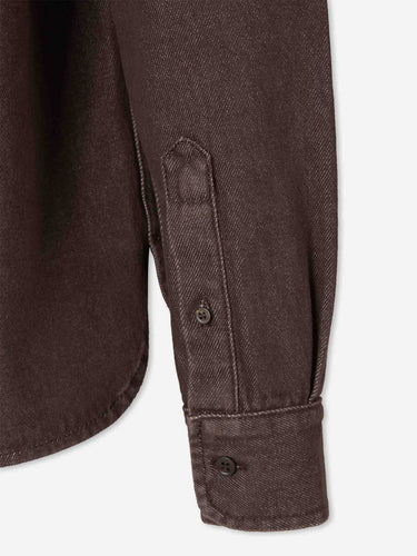 Jacquemus Hombre Barcelona Sobrecamisa Denim de-Nîmes Simon color Marrón sku 513-000201 01 - Foto 5