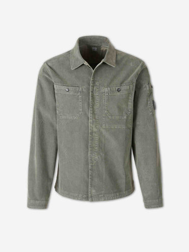 C.P. Company Hombre Barcelona Sobrecamisa Pana Algodón color Verde Militar sku 513-000206 01 - Foto 1