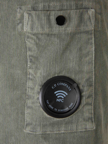 C.P. Company Hombre Barcelona Sobrecamisa Pana Algodón color Verde Militar sku 513-000206 01 - Foto 4