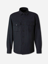 Canali Hombre Barcelona Sobrecamisa Lana color Azul Noche sku 513-000207 01 - Foto 1