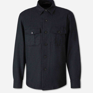Canali Hombre Barcelona Sobrecamisa Lana color Azul Noche sku 513-000207 01 - Foto 1