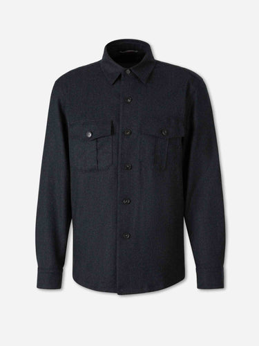 Canali Hombre Barcelona Sobrecamisa Lana color Azul Noche sku 513-000207 01 - Foto 1