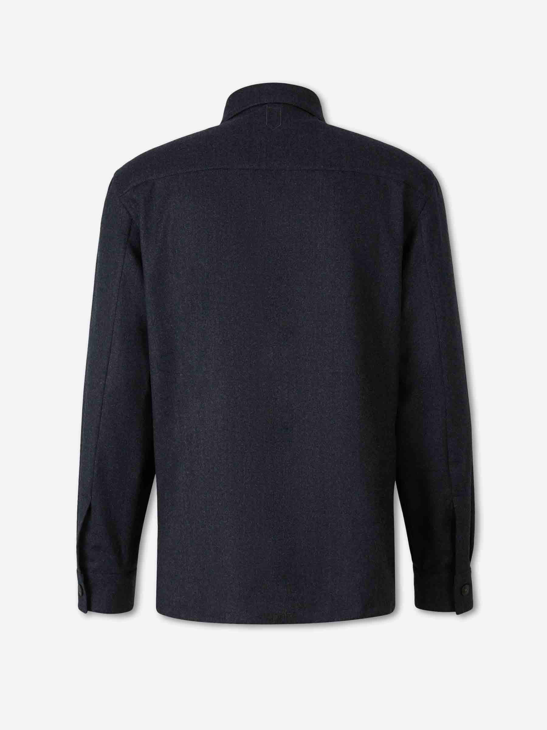 Canali Hombre Barcelona Sobrecamisa Lana color Azul Noche sku 513-000207 01 - Foto 2